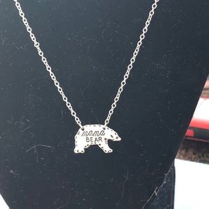 MAMA Bear Silver Necklace